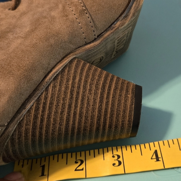 MIA Tan Lace-Up Heeled Boots - Picture 8 of 8